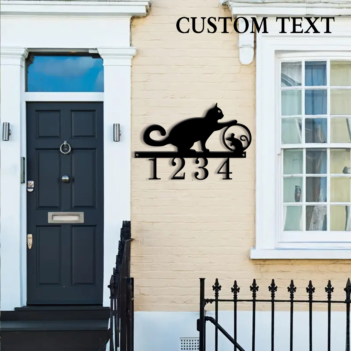 Address Home Office - 1Pc Custom cat Metal Door Street