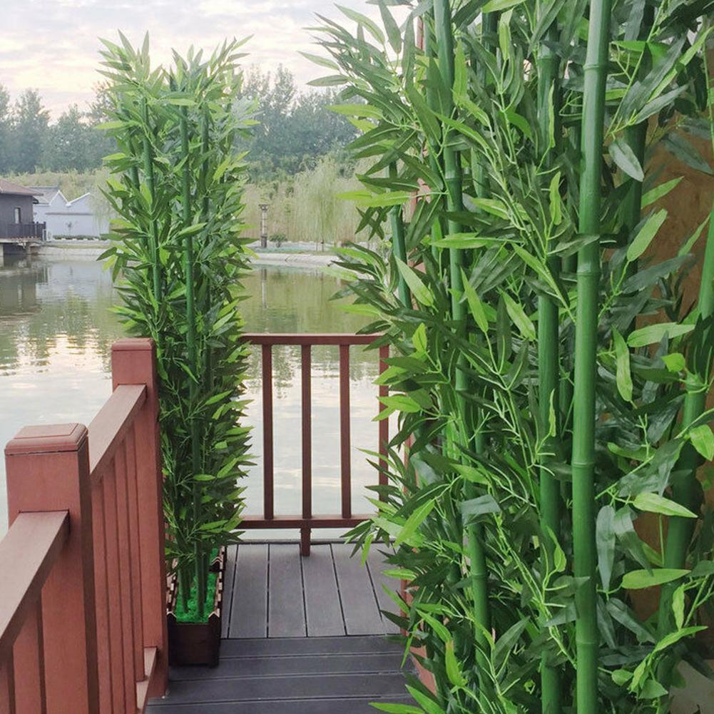 Home Office Word - 10pcs Artificial Green Bamboo Leaves Fake