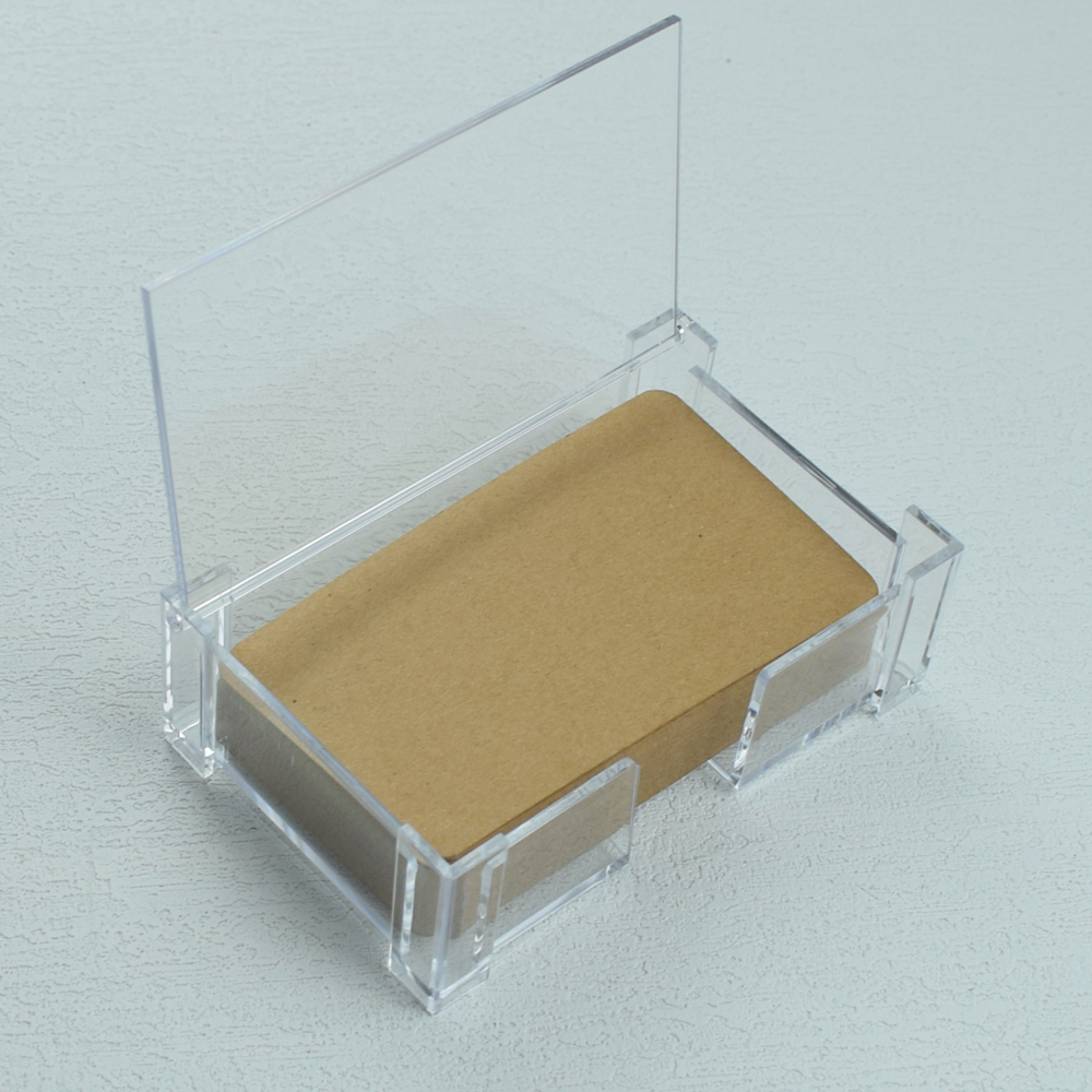Document Holder Stand - Transparent Acrylic Desktop Business Card Holder