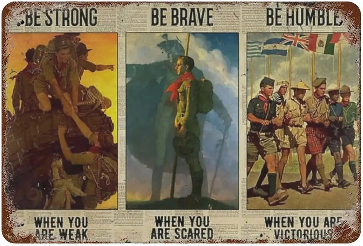 Home Office Kitchen - Retro Metal Aluminium Tin Sign,Boy Scout