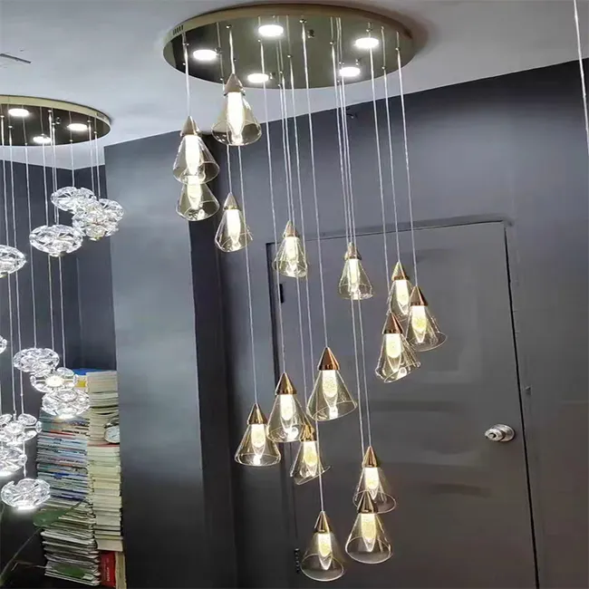 Home Office Kitchen - Modern Luxury Crystal Ceiling Lamp Long