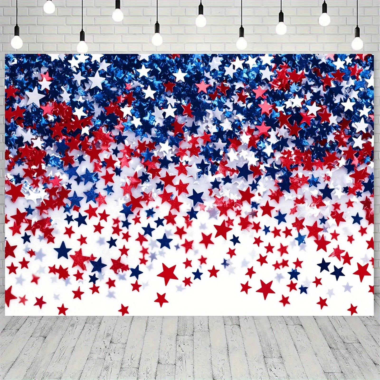 red white blue stars design ta - Home Office Background avaliação e preço