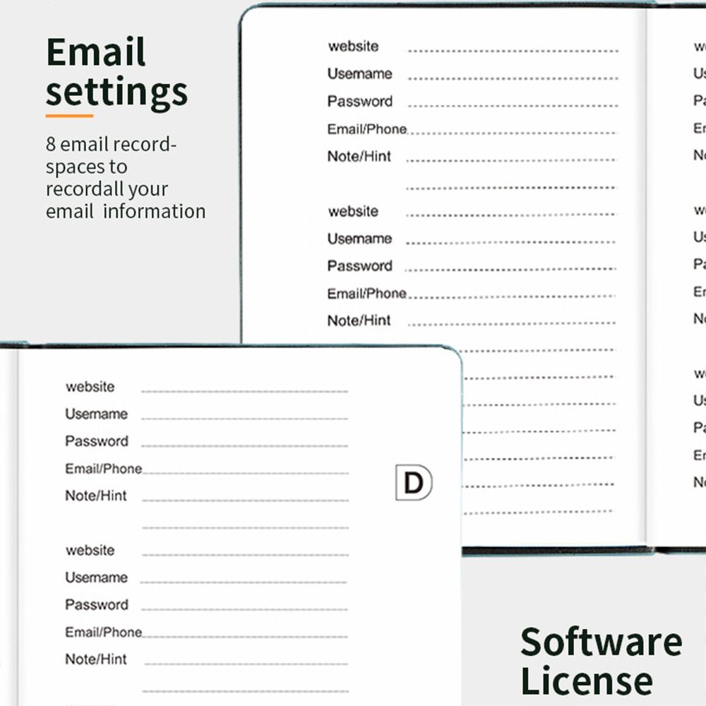 Alphabetical Tabs B6 Password  - Address Home Office avaliação e preço