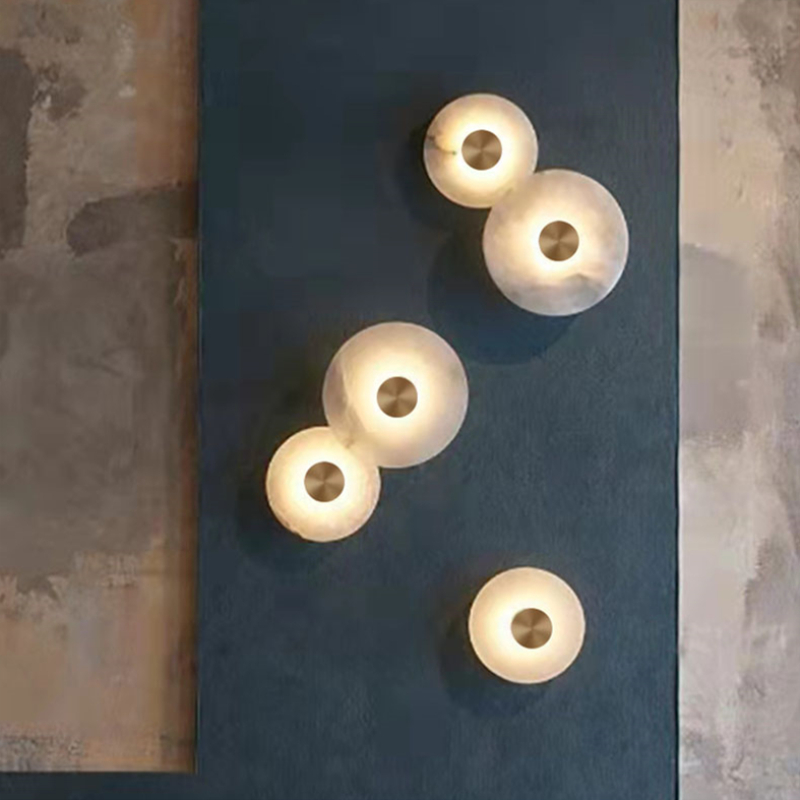 Natural Stone LED Wall Lamp Go - Home Office Background avaliação e preço