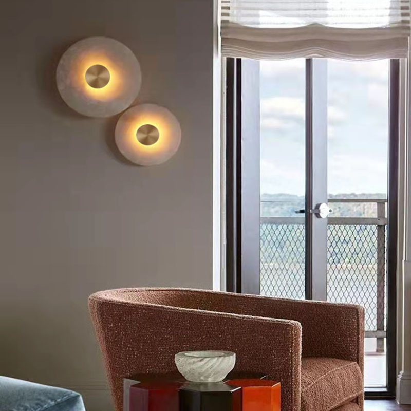Natural Stone LED Wall Lamp Go - Home Office Background avaliação e preço
