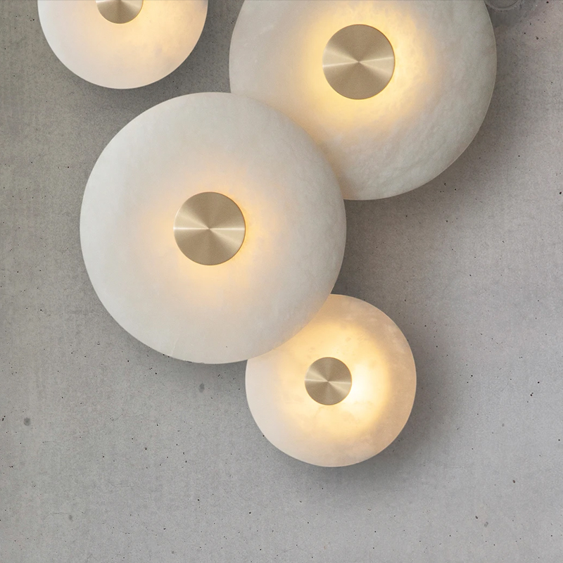 Natural Stone LED Wall Lamp Go - Home Office Background avaliação e preço