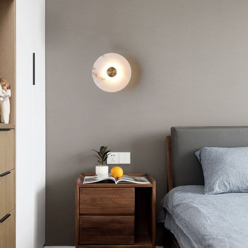 Natural Stone LED Wall Lamp Go - Home Office Background avaliação e preço