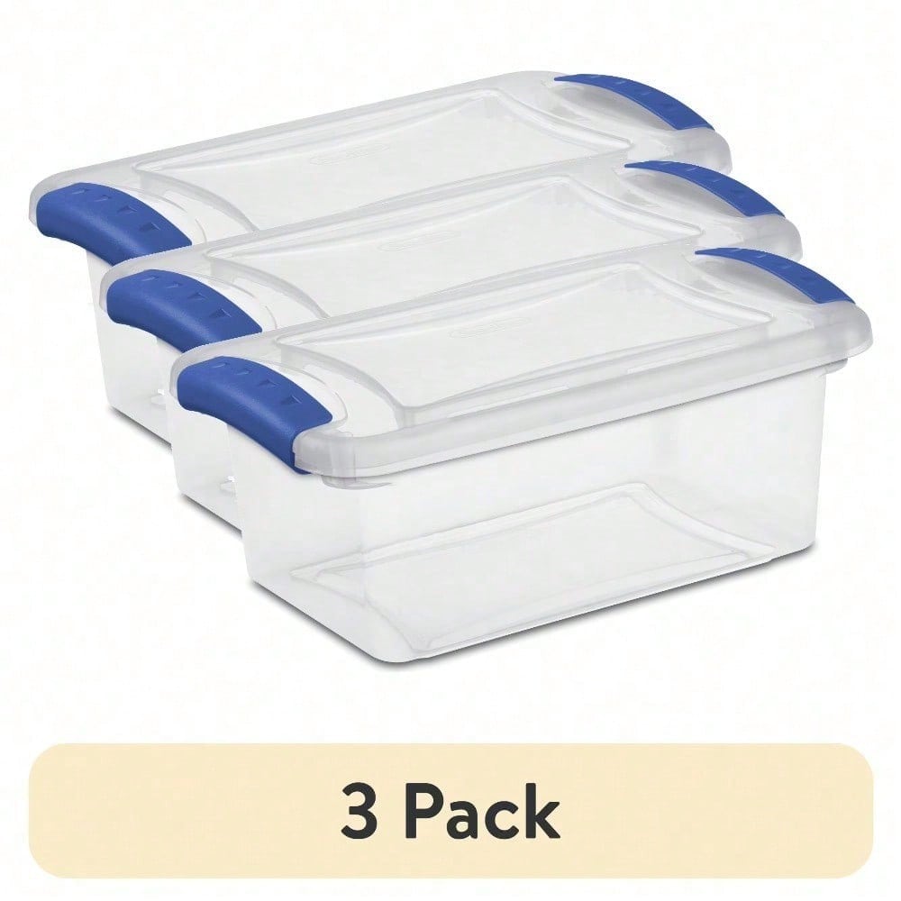 3-Pack 7 Quart Small Clear Pla - Home Office Kitchen avaliação e preço