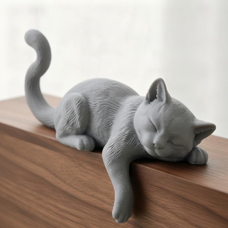 3D Printed Lazy Cat Monitor Ed - Home Office Cozy avaliação e preço