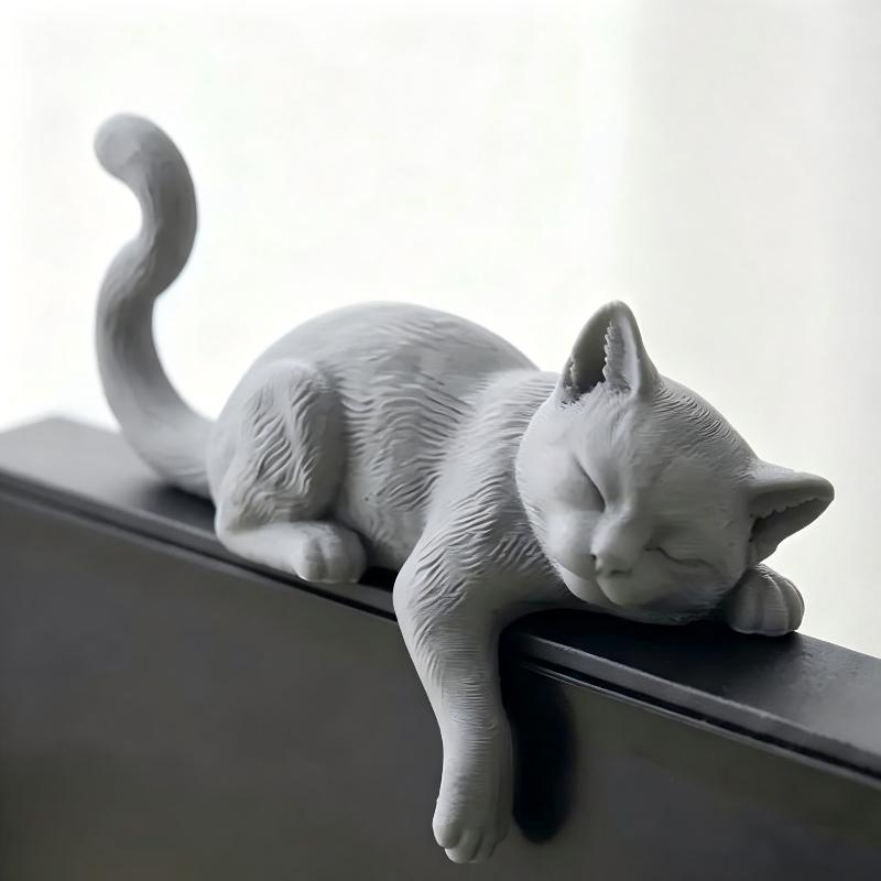 3D Printed Lazy Cat Monitor Ed - Home Office Cozy avaliação e preço