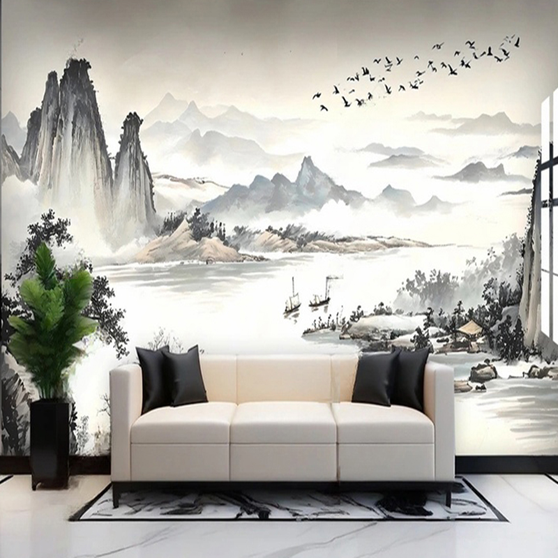 Custom Wallpaper New Chinese S - Home Office Background avaliação e preço