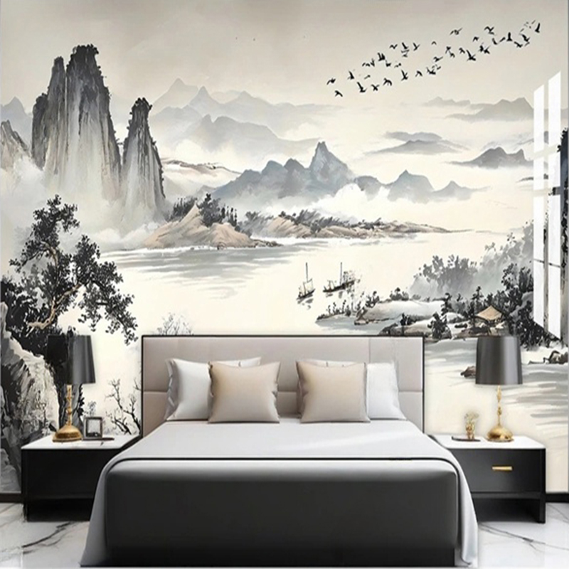 Custom Wallpaper New Chinese S - Home Office Background avaliação e preço