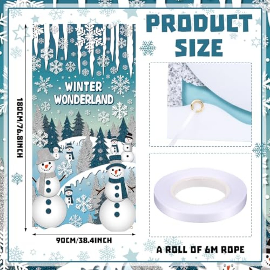Winter Door Cover Winter Wonde - Home Office Background avaliação e preço