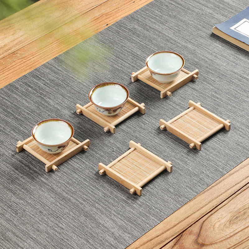 Bamboo Square Tea Coaster Heat - Desktop Organizer Bamboo avaliação e preço
