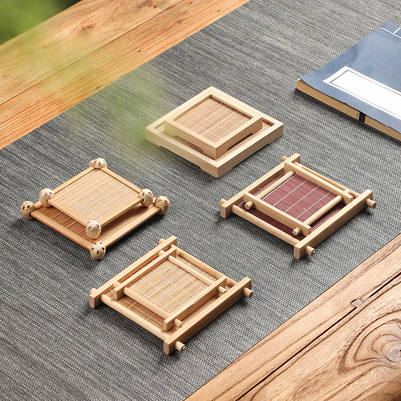 Bamboo Square Tea Coaster Heat - Desktop Organizer Bamboo avaliação e preço