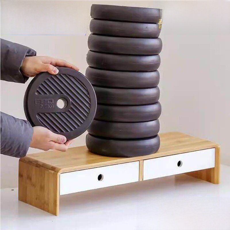 Bamboo Computer Monitor Stand  - Desktop Organizer Bamboo avaliação e preço