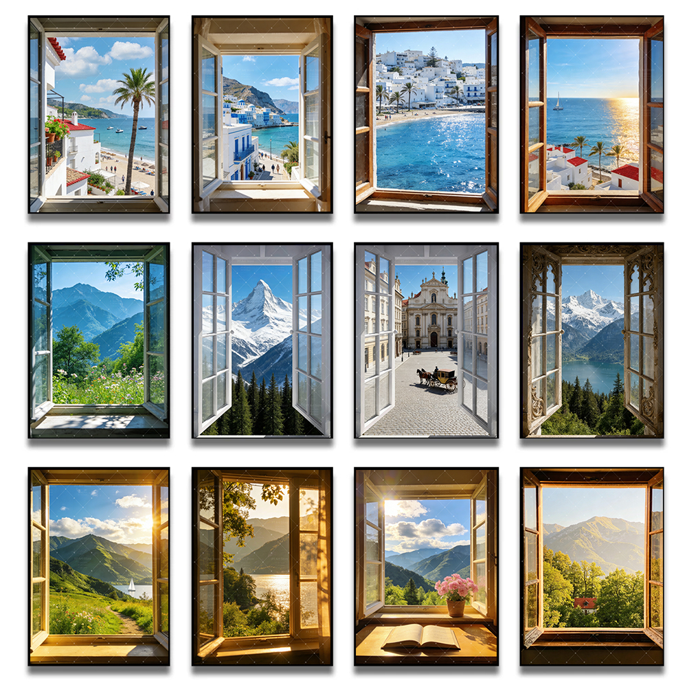 Open Window Poster Print For L - Home Office With View avaliação e preço