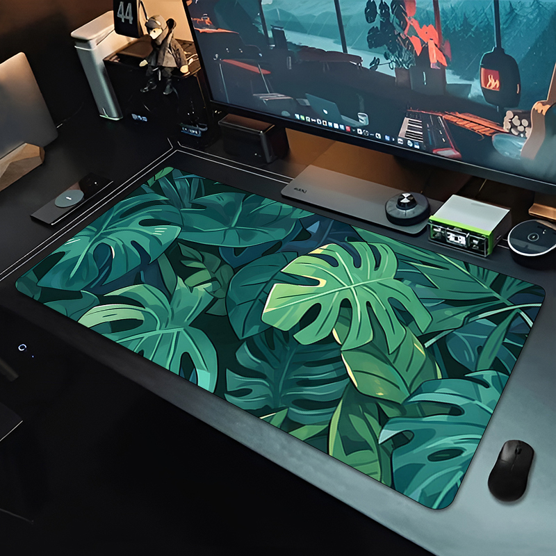 Green Tropical Plants Desk Mat - Home Office Word avaliação e preço