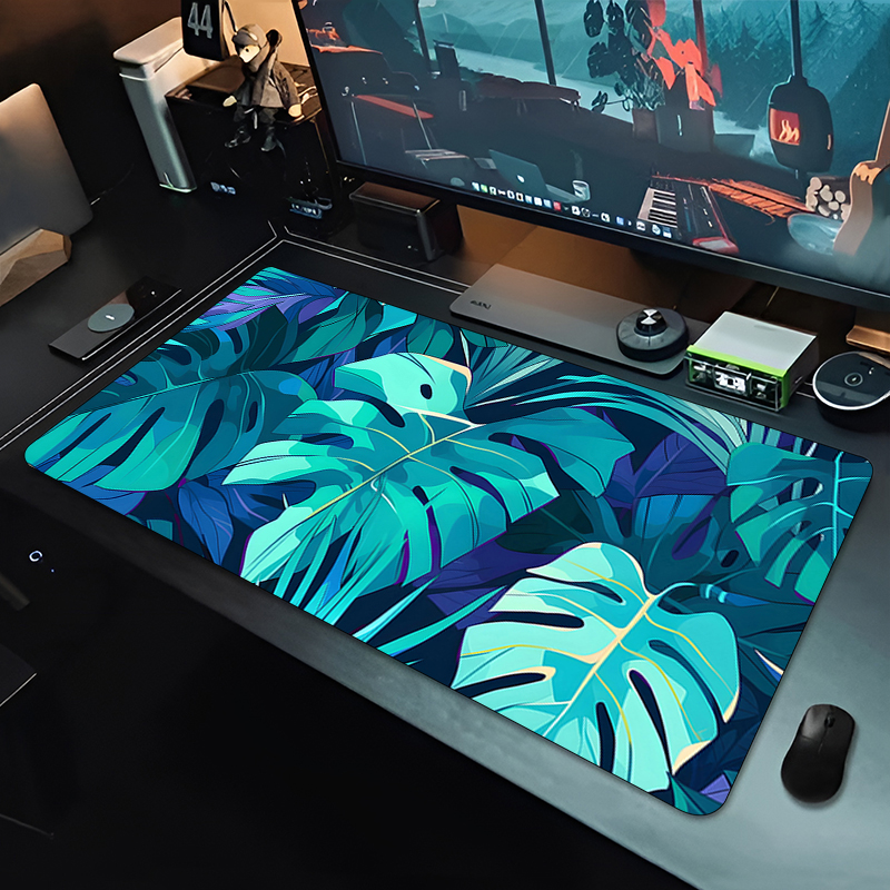 Green Tropical Plants Desk Mat - Home Office Word avaliação e preço