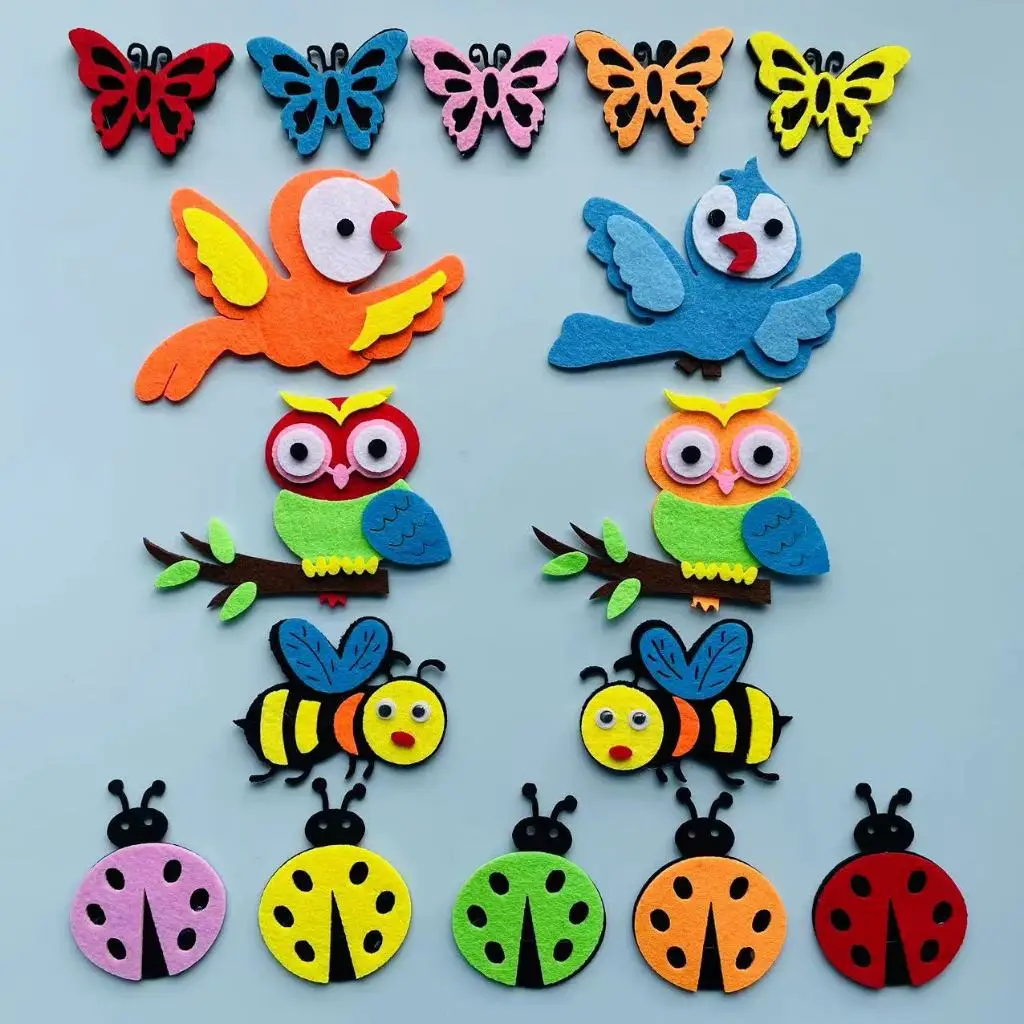 Felt animals Craft 3D Wall Dec - Home Office Background avaliação e preço