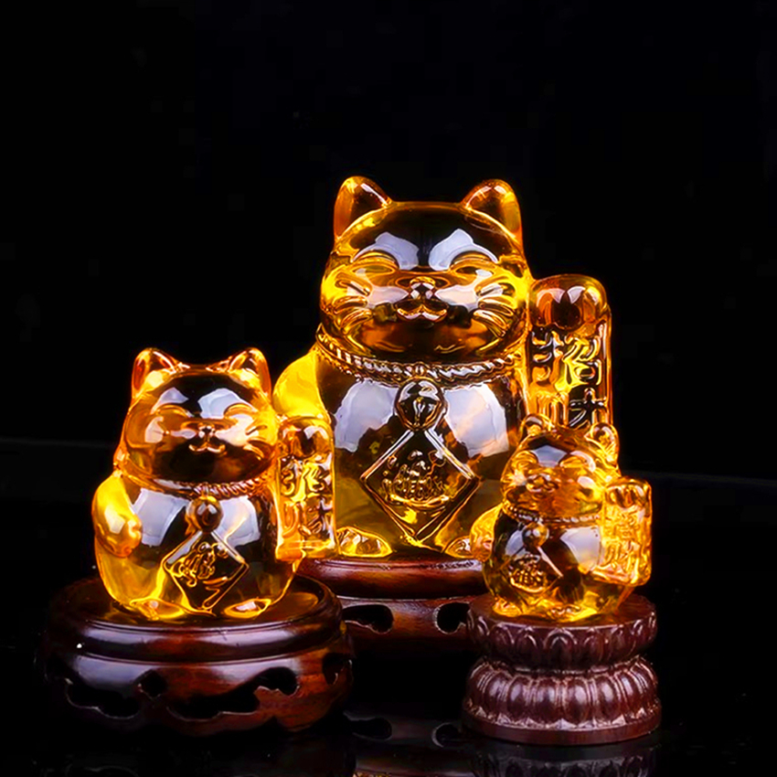 Lucky Cat Desk Ornament,Money  - Home Office Feng Shui avaliação e preço