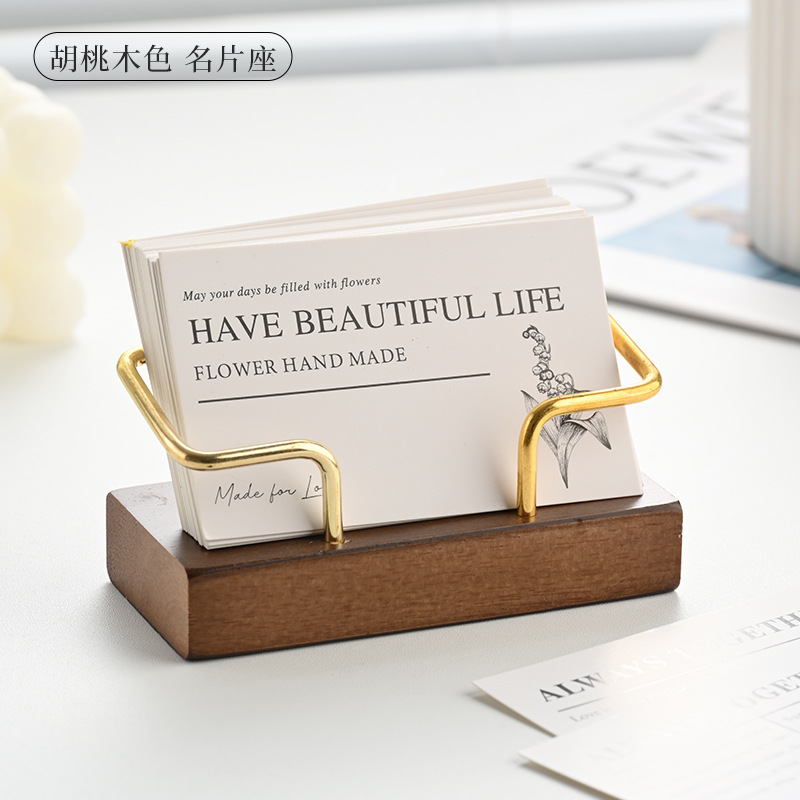 Wooden Business Card Holder Me - Document Holder Stand avaliação e preço