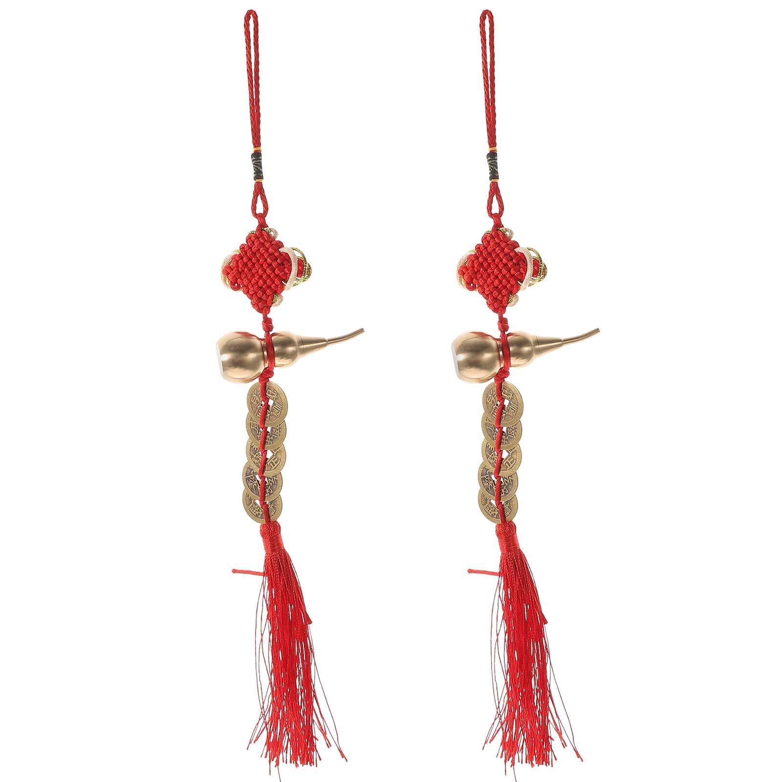 2Pcs Chinese Gourd Brass Coin  - Home Office Feng Shui avaliação e preço