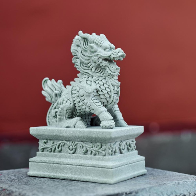 1 Pairs Guardian Kylin Statues - Home Office Feng Shui avaliação e preço