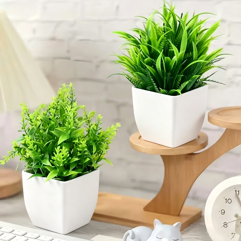 Mini Artificial Potted Plants  - Home Office Word avaliação e preço