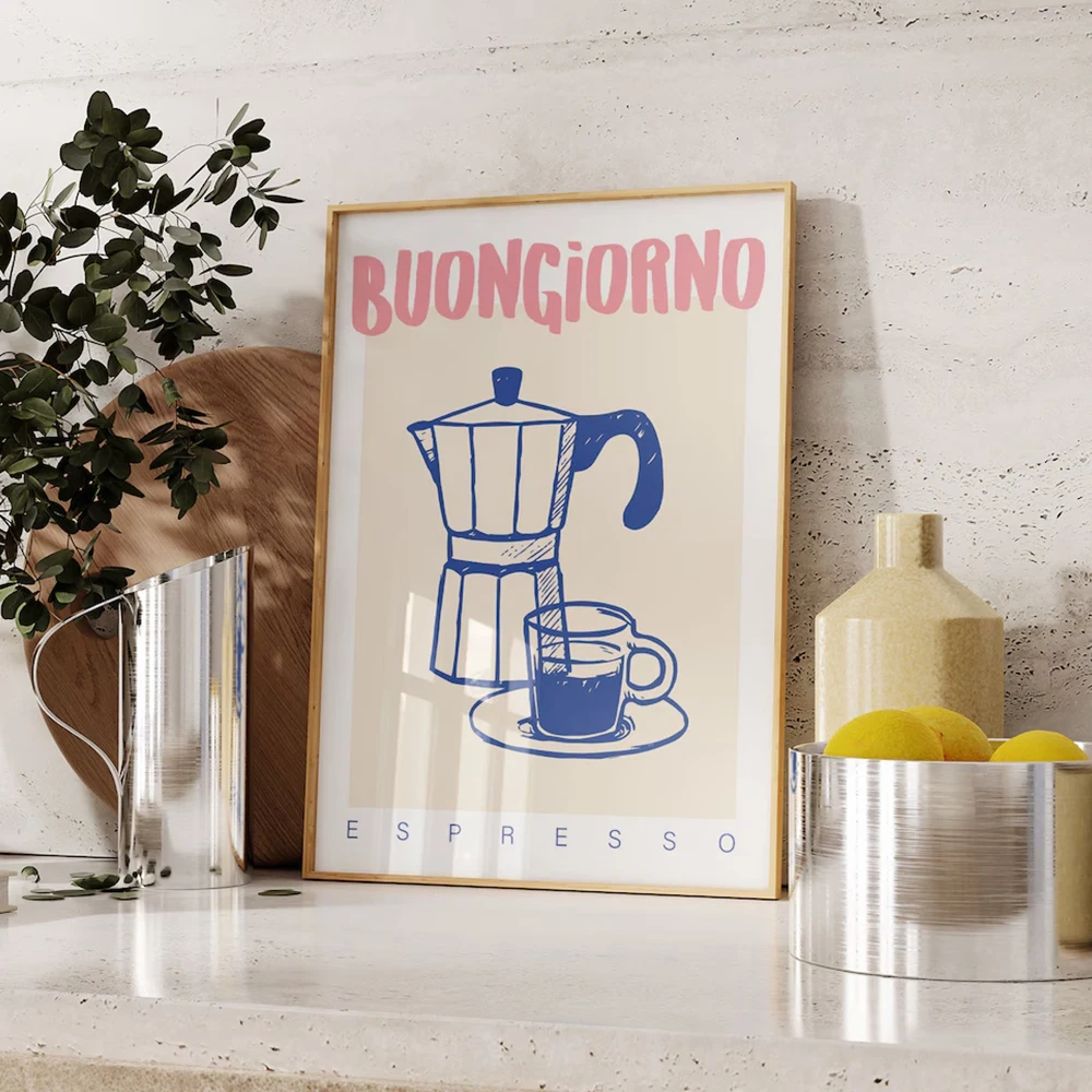 Modern Coffee Espresso Wall Ar - Home Office Kitchen avaliação e preço