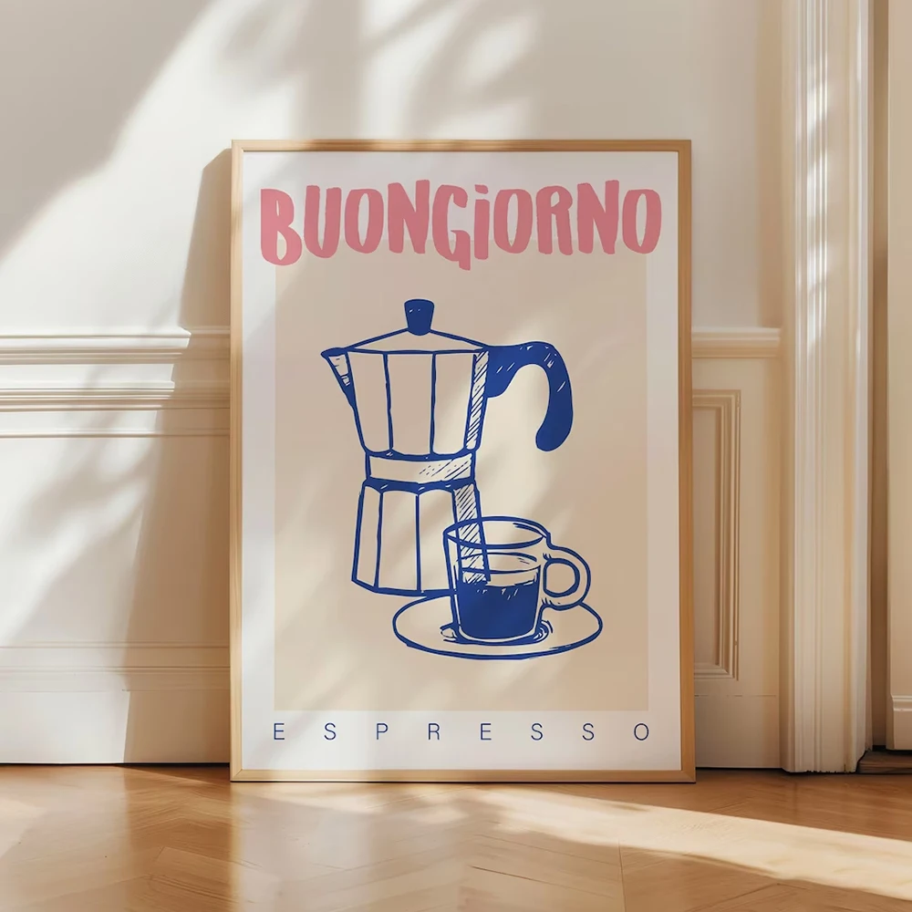 Modern Coffee Espresso Wall Ar - Home Office Kitchen avaliação e preço