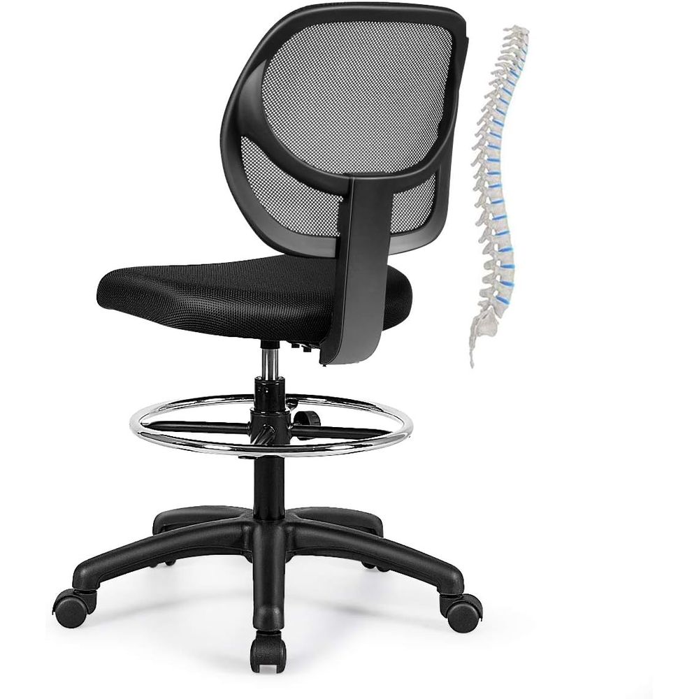 Ergonomic Black Mesh Swivel Of - Home Office Kitchen avaliação e preço