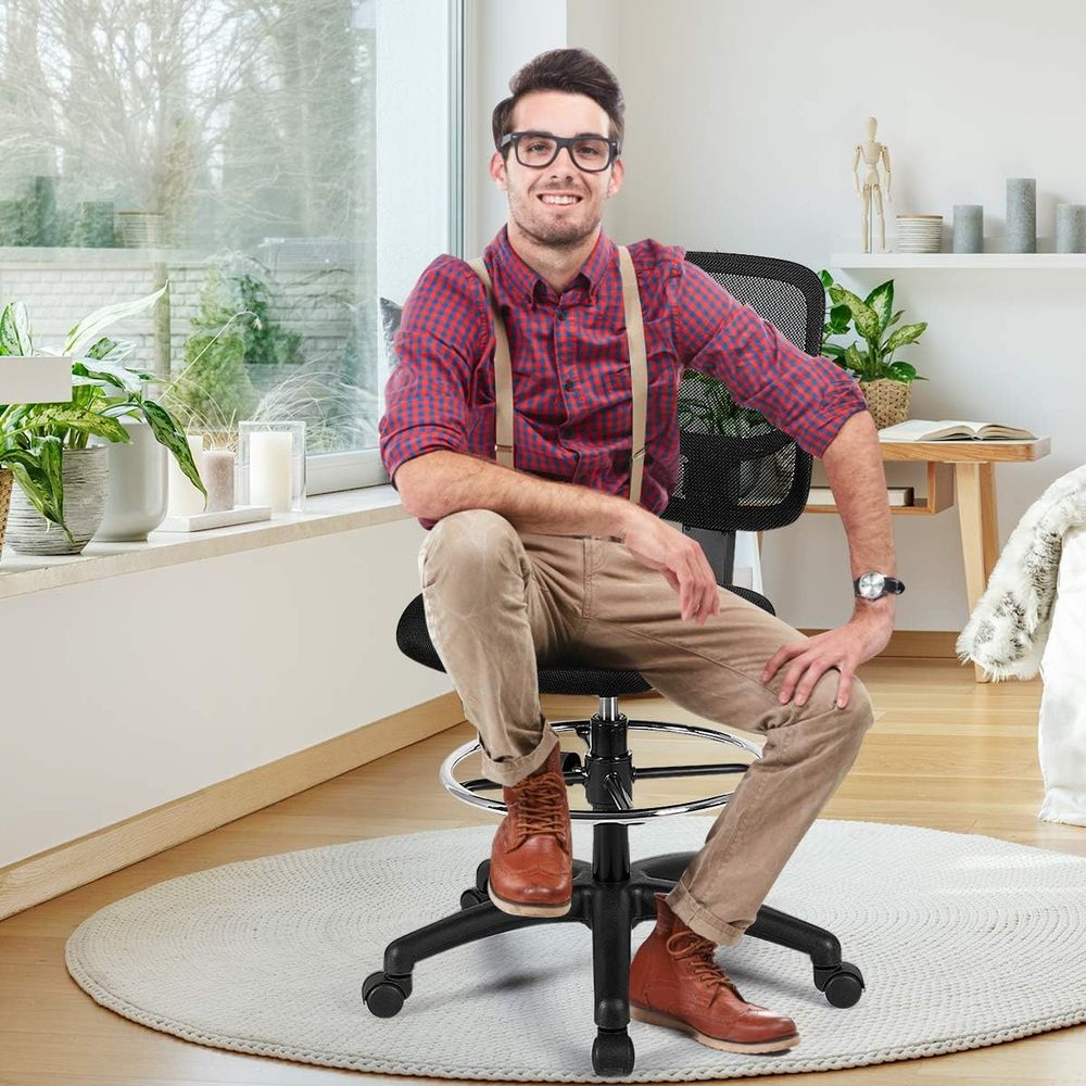 Ergonomic Black Mesh Swivel Of - Home Office Kitchen avaliação e preço