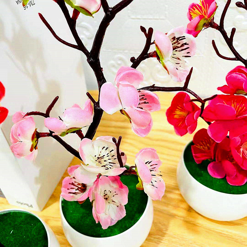 Simulation Plum Flower Pot Pla - Home Office Background avaliação e preço