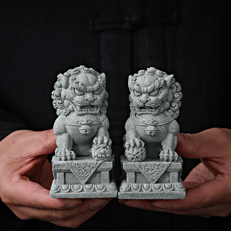 sandstone Kirin mascot sculptu - Home Office Feng Shui avaliação e preço