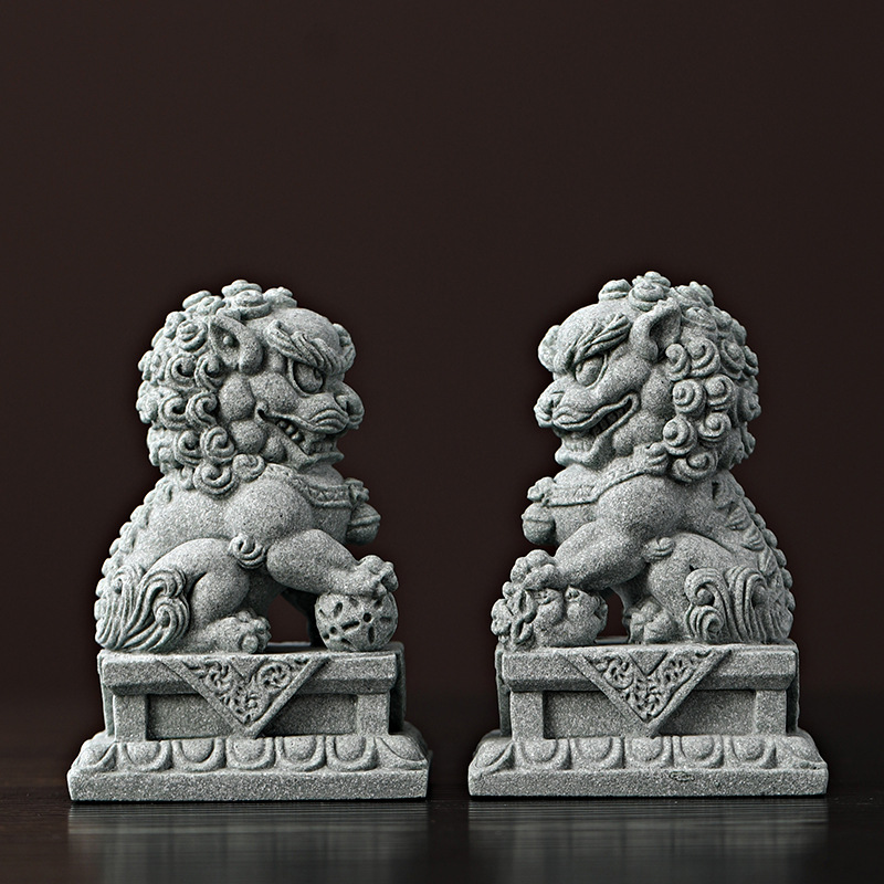 sandstone Kirin mascot sculptu - Home Office Feng Shui avaliação e preço