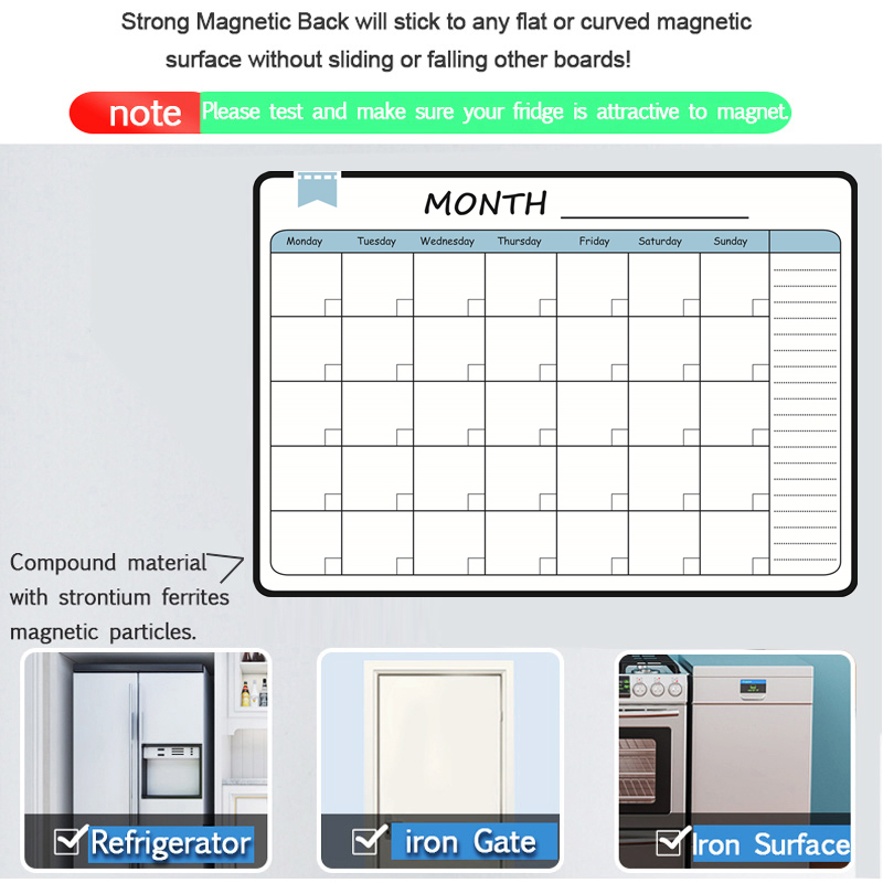 A3 Size Magnetic Monthly Weekl - Magnetic Calendar Board avaliação e preço