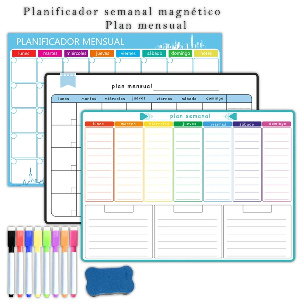 A3 Size Magnetic Weekly &month - Magnetic Calendar Board avaliação e preço