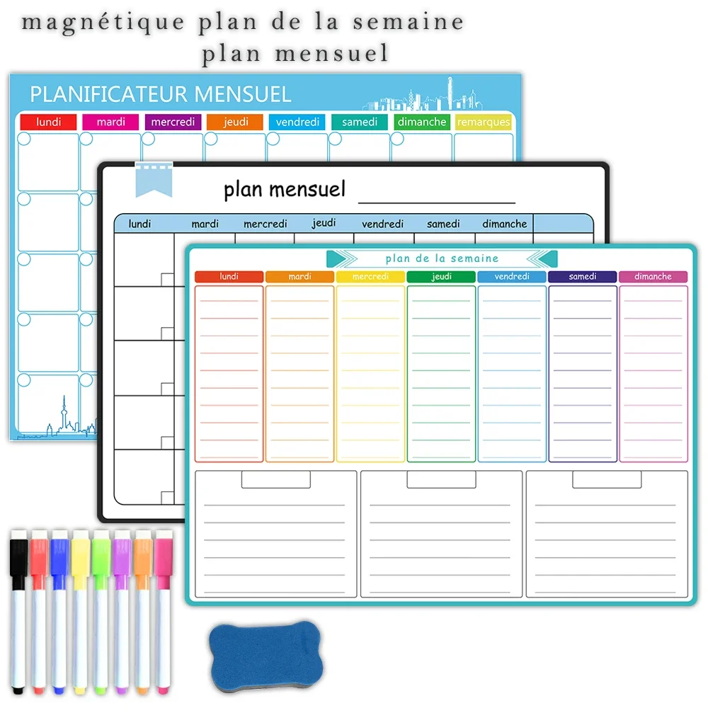 A3 Size Magnetic Weekly &month - Magnetic Calendar Board avaliação e preço