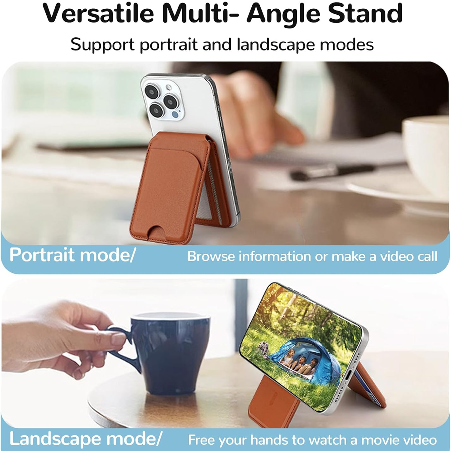 2 in 1 Magnetic MagSafe Wallet - Document Holder Stand avaliação e preço