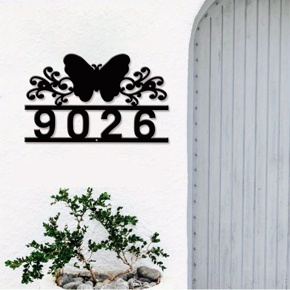 1Pc Custom butterfly Metal Str - Address Home Office avaliação e preço