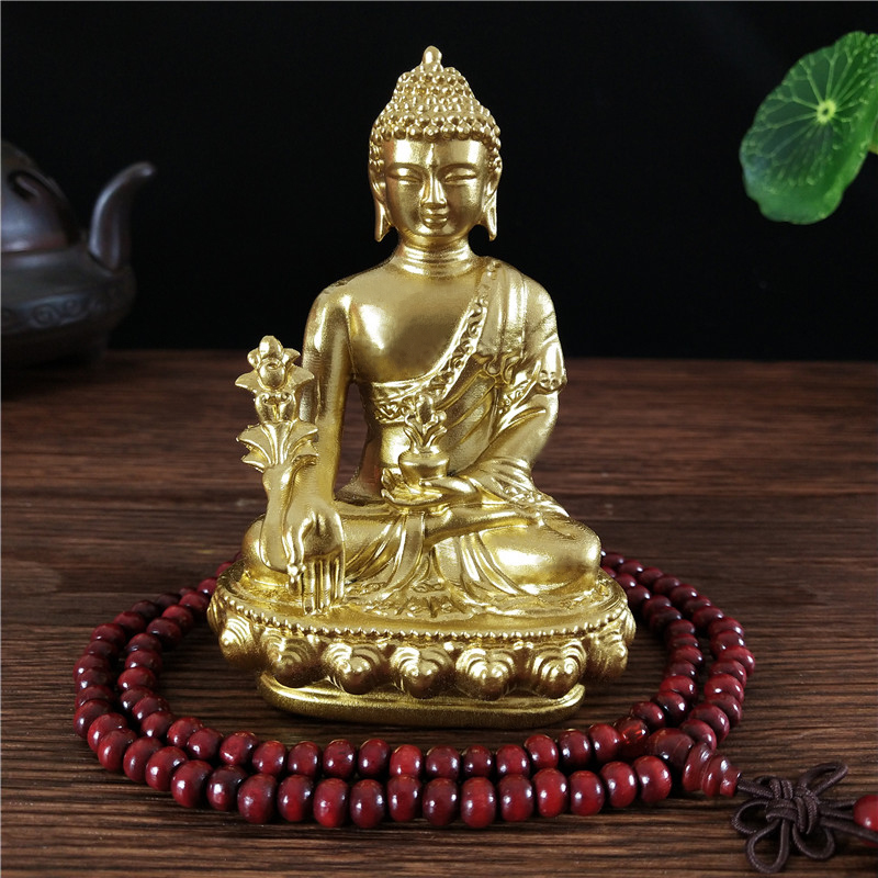 Goldn Medicine Buddha Statue W - Home Office Feng Shui avaliação e preço