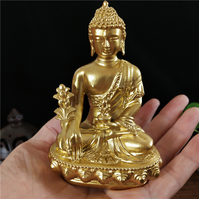 Goldn Medicine Buddha Statue W - Home Office Feng Shui avaliação e preço