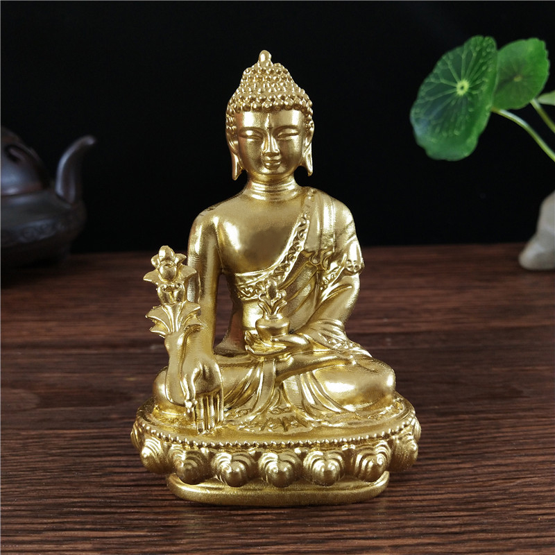 Goldn Medicine Buddha Statue W - Home Office Feng Shui avaliação e preço