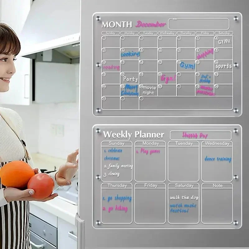 Fridge Magnet Sticker Clear Ac - Magnetic Calendar Board avaliação e preço