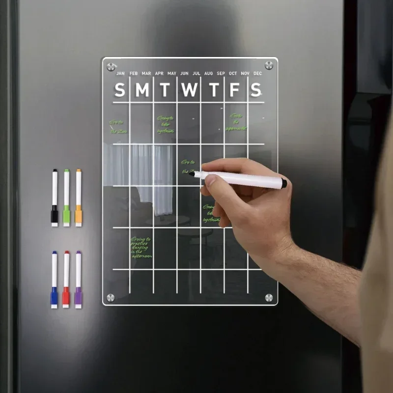 Fridge Magnet Sticker Clear Ac - Magnetic Calendar Board avaliação e preço