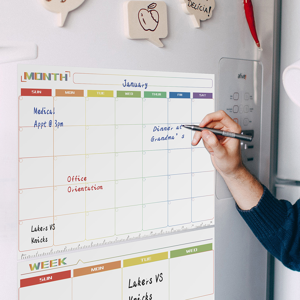 Magnetic Dry Erase Board Reusa - Magnetic Calendar Board avaliação e preço