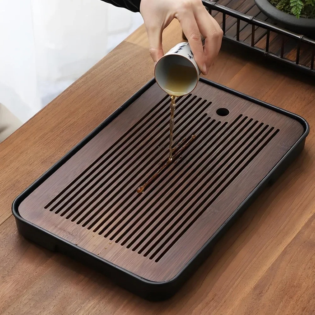 Portable Detachable Bamboo Tea - Desktop Organizer Bamboo avaliação e preço