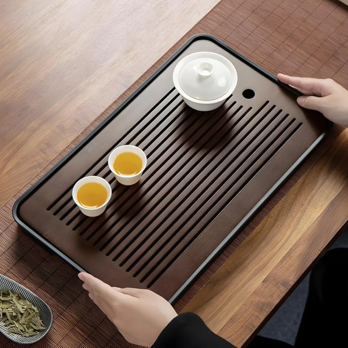 Portable Detachable Bamboo Tea - Desktop Organizer Bamboo avaliação e preço