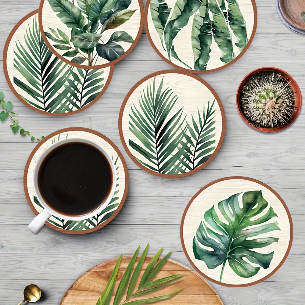 5pcs Tropical Plant Leaf-Patte - Home Office Word avaliação e preço